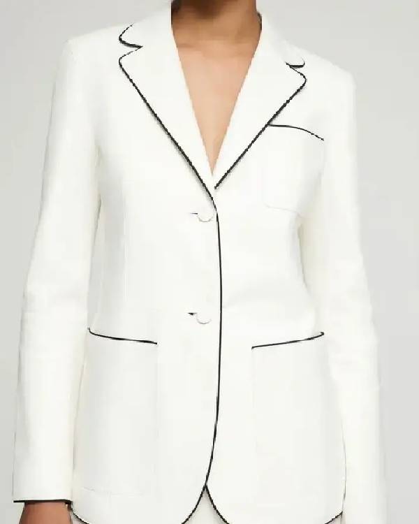 The Today Show 2025 Vanessa Prices Contrast Trim Blazer