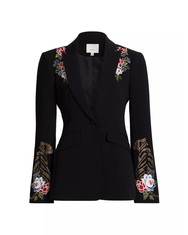 The View 2025 Joy Behar Floral Embellished Black Blazer