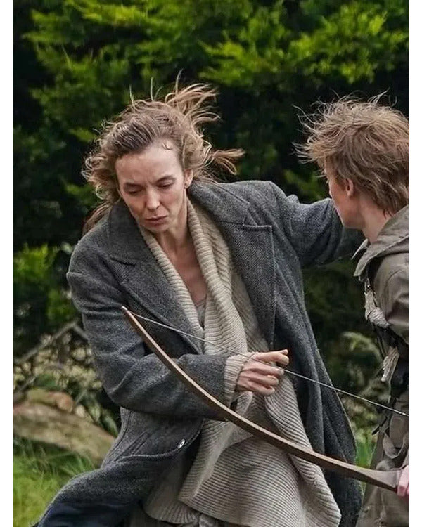 28 Years Later 2025 Jodie Comer Grey Trench Coat