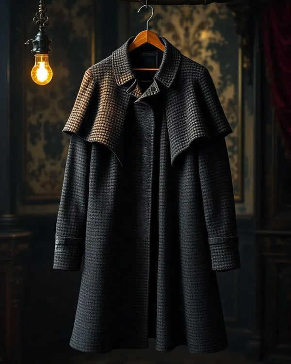 Wednesday S02 Jenna Ortega Black Plaid Coat