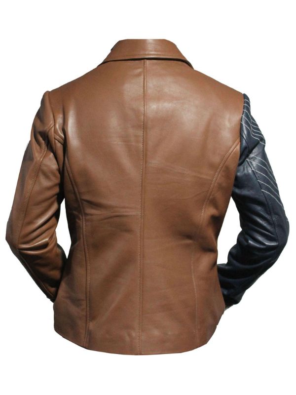 Women Leather Jacket - Brown