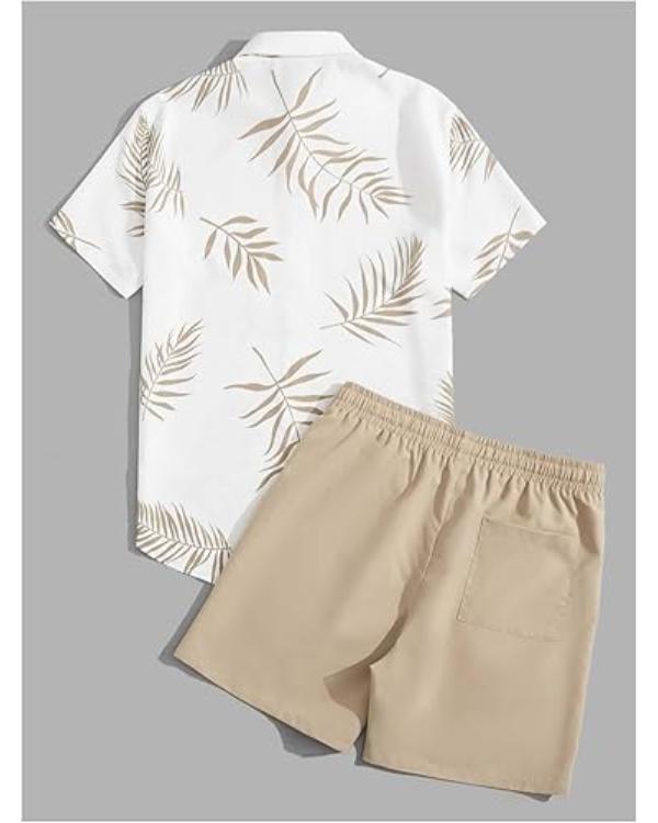 90 Day Hunt for Love S01 Nick Matiash White Leaf Print Shirt