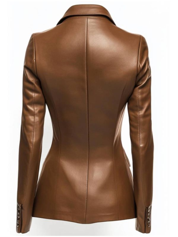 Amelia Leather Brown Jacket - Women Leather Jacket Brown