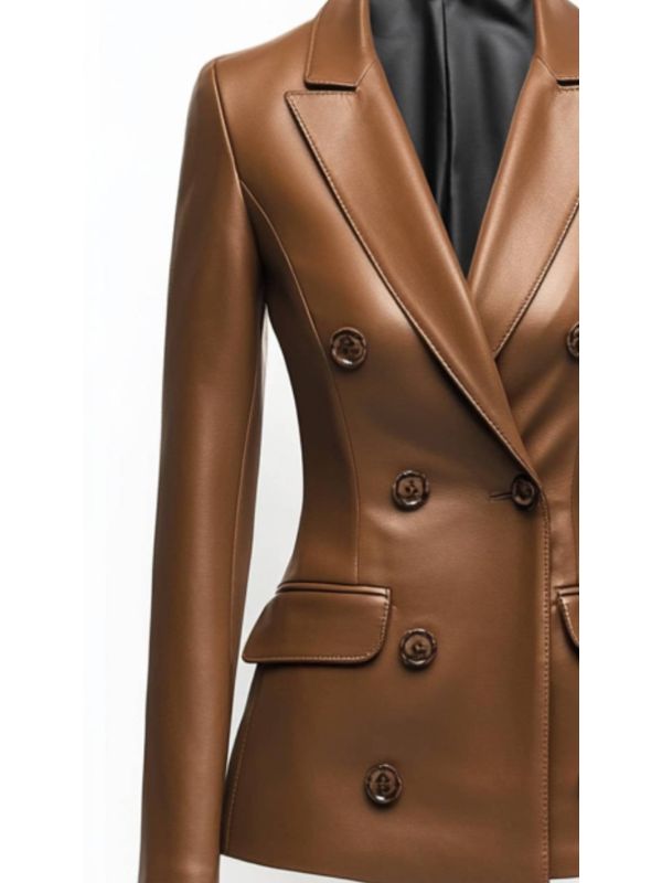 Amelia Leather Brown Jacket - Women Leather Jacket Brown