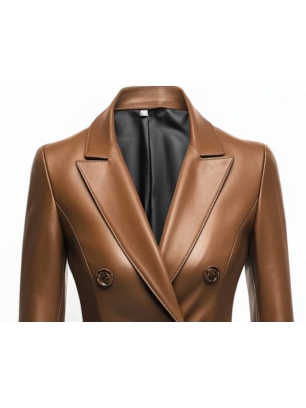 Amelia Leather Brown Jacket - Women Leather Jacket Brown