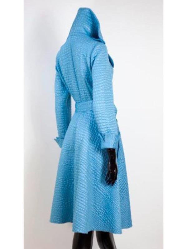 She The People 2025 Terri J. Vaughn Alligator Emboss Blue Coat