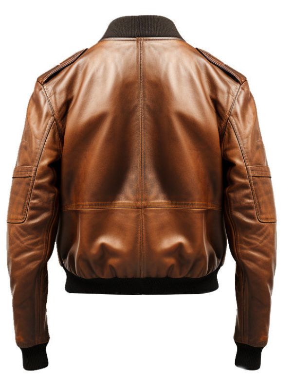 Aviator G1 Distressed Men Bomber Vintage Leather Jacket - Distressed Brown