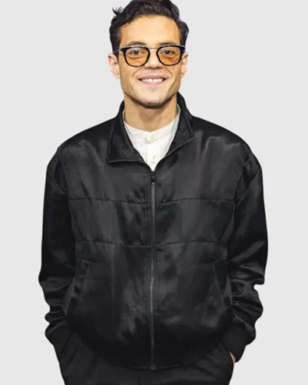 The Amateur 2025 Rami Malek Black Jacket