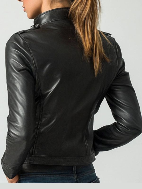 Daisy Leather Black Jacket - Women Leather Jacket Black