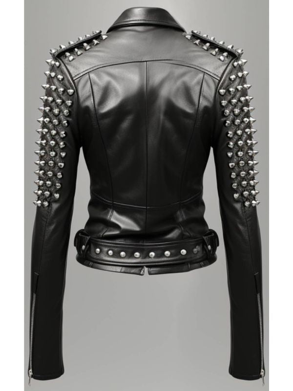 Daphne Black Women Biker Leather Jacket