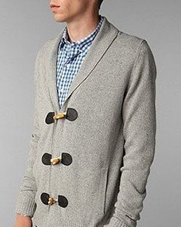 90210 S04 Tristan Mack Wilds Grey Shawl Collar Cardigan