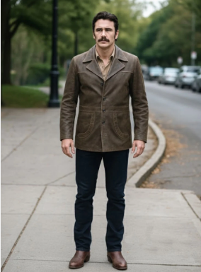 James Franco The Deuce Leather Trench Coat