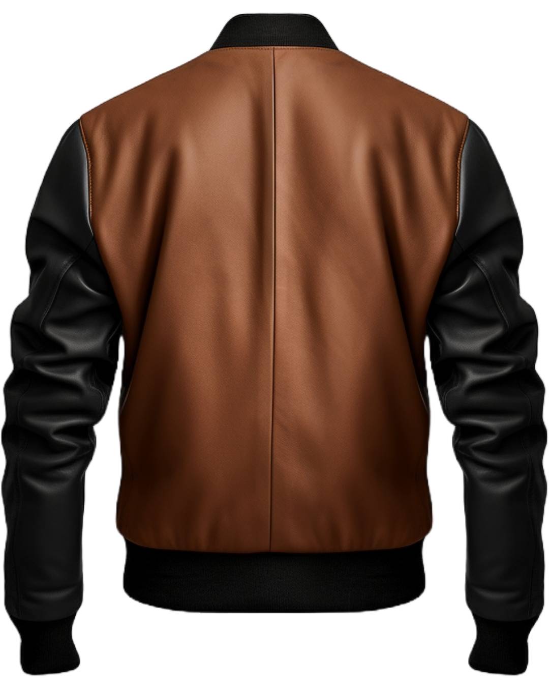 Men Black Bomber Leather Jacket - Leather Bomber Jacket