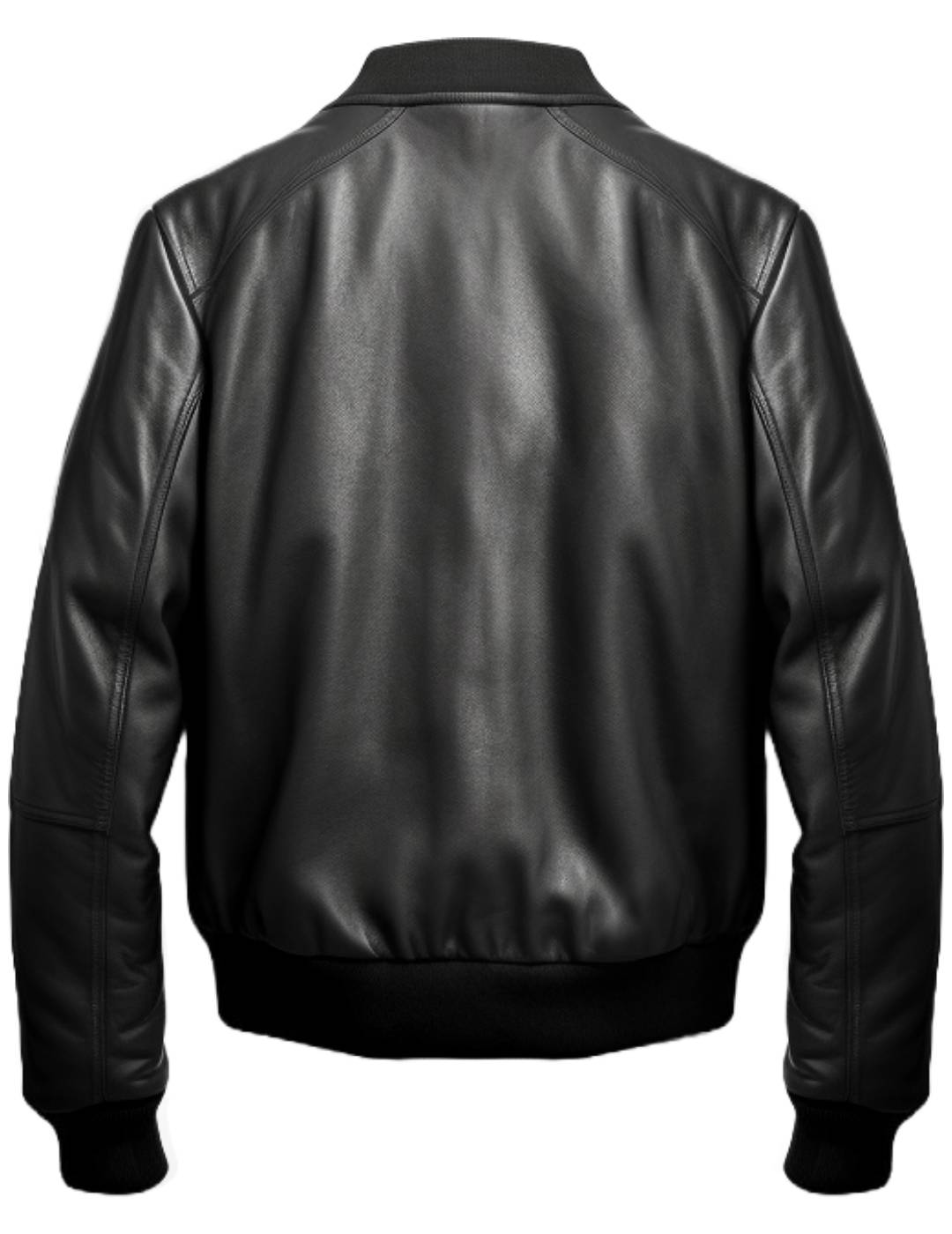 Men Leather Jacket Black Bomber - Leather Jacket Men