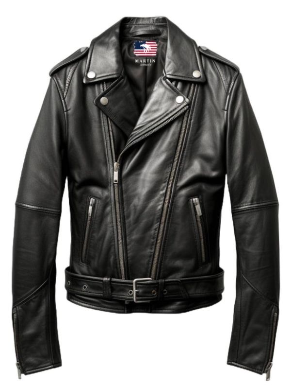 Men Black Leather Biker Jacket - Biker Leather Jacket
