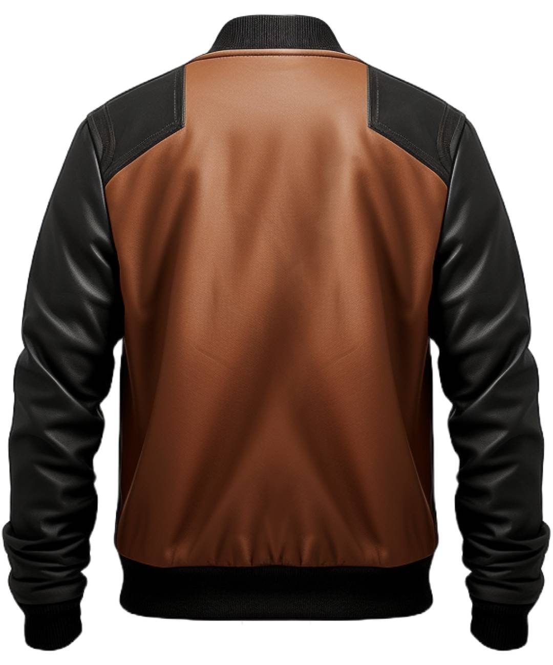 Men Brown Leather Bomber Jacket - Brown Leather Jacket Men