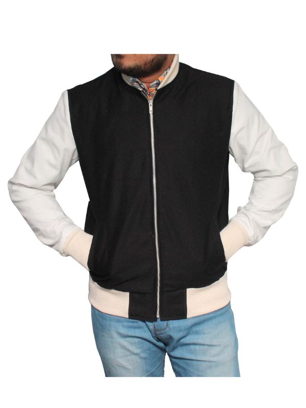 Men Cotton Jacket - Black