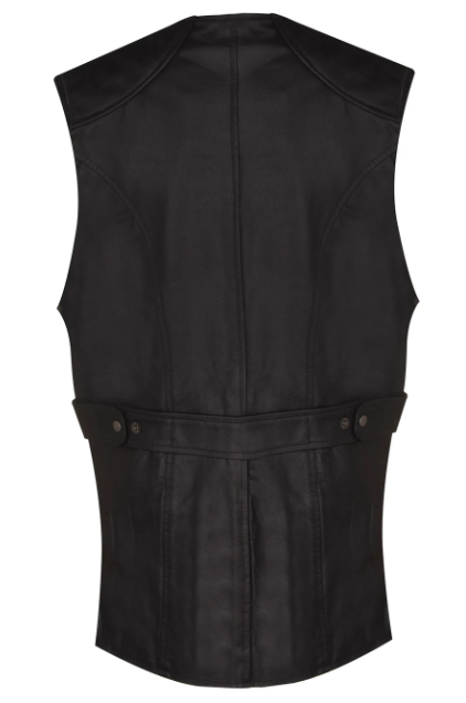 Men’s Black CowHide Leather Vest
