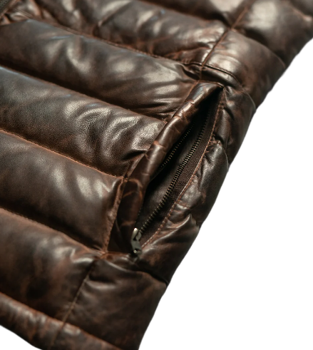 Men’s Bridger Leather Down Puffer Vest