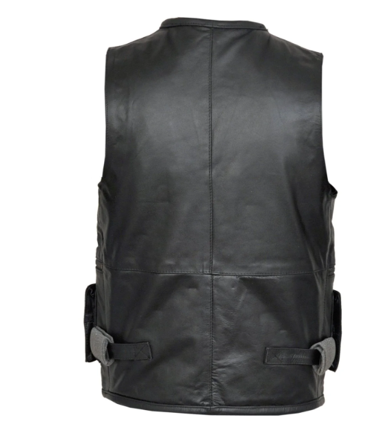 Men’s Vintage Brown Biker Leather Vest