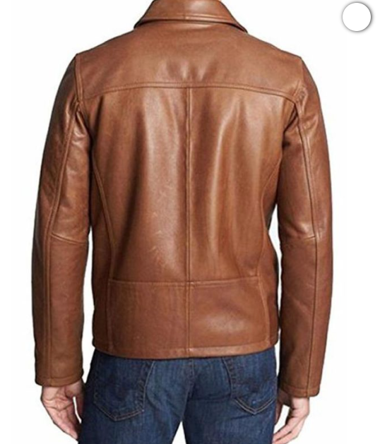 Mens Casual Brown Leather Jacket