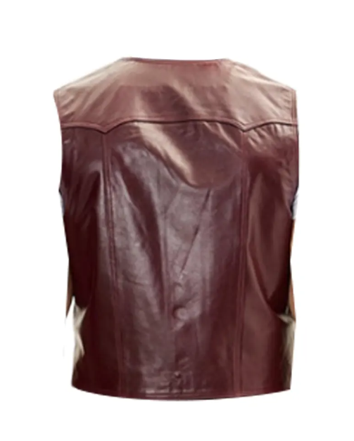 Mens Classic Club Style Leather Vest
