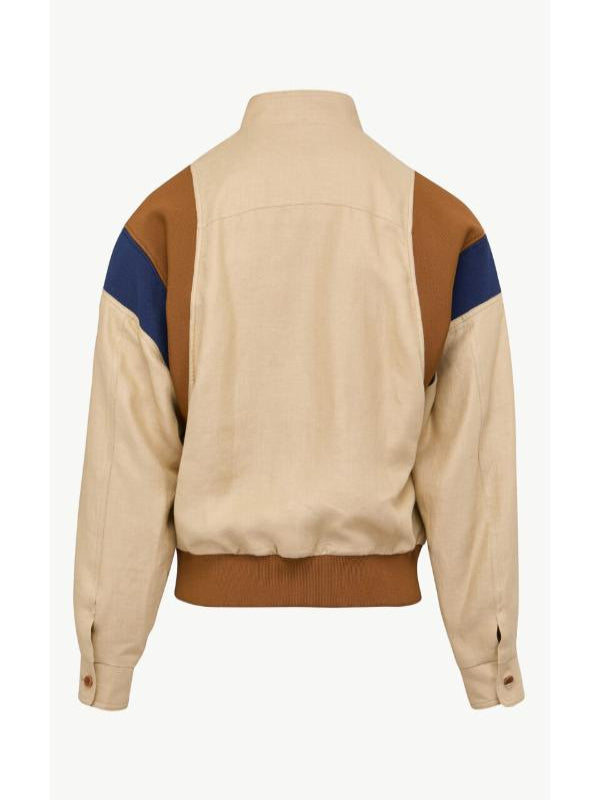 Press Junket 2025 Aaron Taylor-Johnson Bomber Jacket