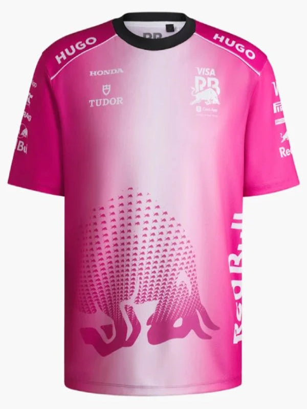 Visa Cash App RB 2025 Grand Prix Miami Pink T-Shirt