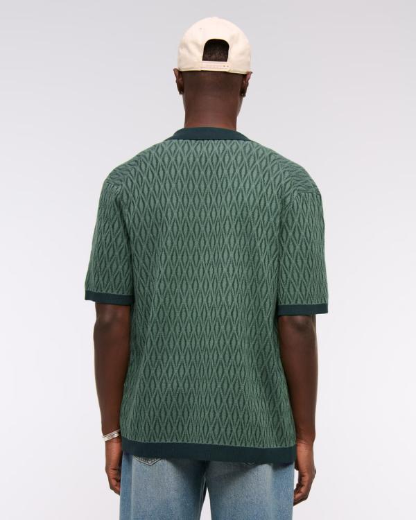 The Today Show 2025 Philip Lindsay Green Knit Polo Shirt