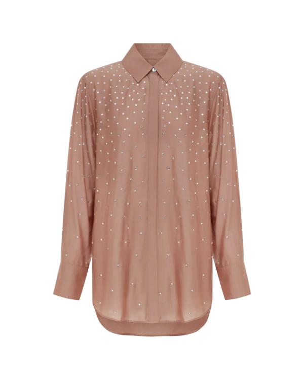 The Project 2025 Jessie Stephens Rose Pink Embellished Blouse