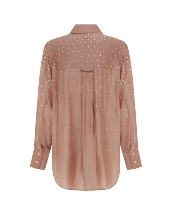 The Project 2025 Jessie Stephens Rose Pink Embellished Blouse