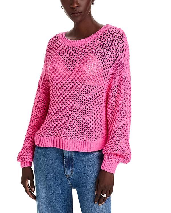 The Today Show 2025 Hoda Kotb Pink Open Stitch Sweater
