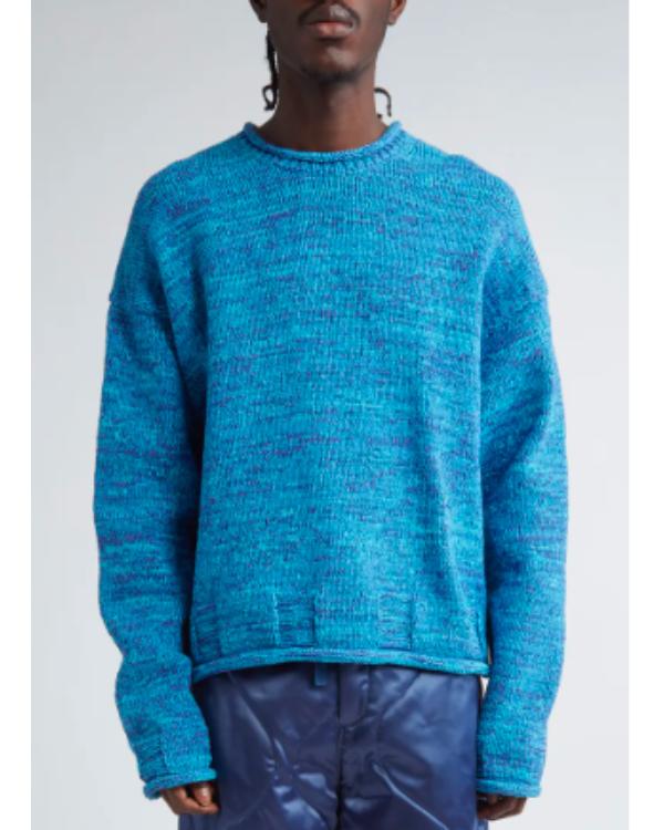 The Today Show 2025 Matteo Lane Blue Space Dye Sweater