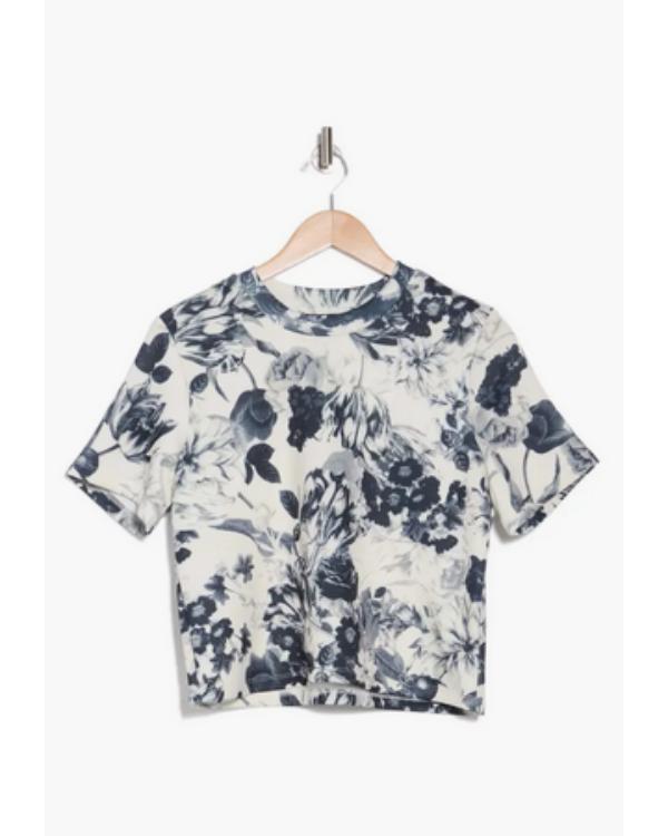 The Today Show 2025 Michelle Collins Navy Blue Floral Top