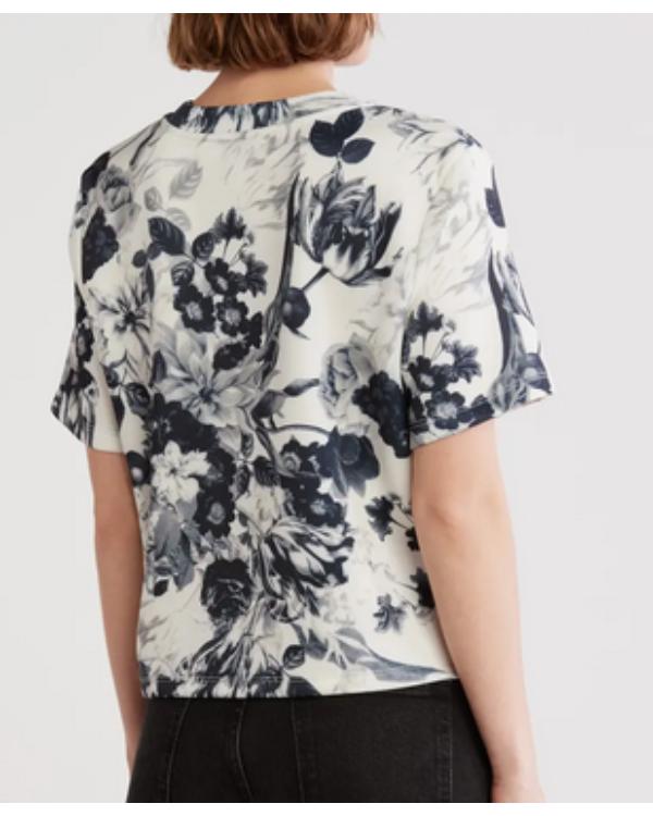 The Today Show 2025 Michelle Collins Navy Blue Floral Top