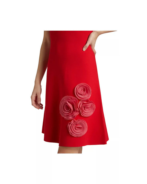 The Today Show 2025 Savannah Guthrie Red 3D Floral Dress