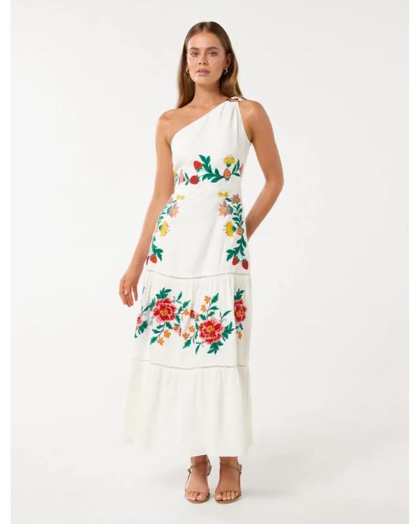 The Good Stuff With Mary Berg 2025 One Shoulder Floral Dress