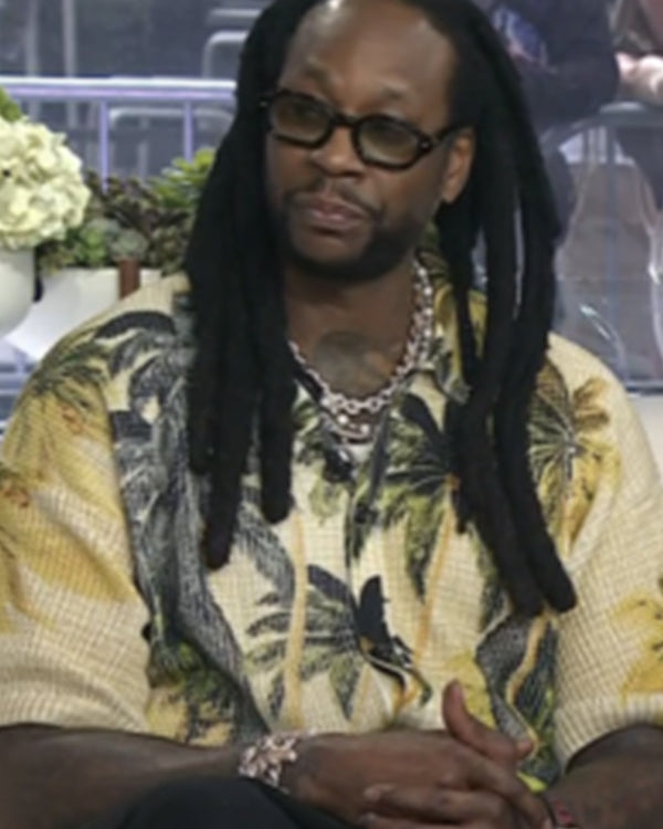 The Today Show 2025 2 Chainz Yellow Palm Tree Printed Shirt