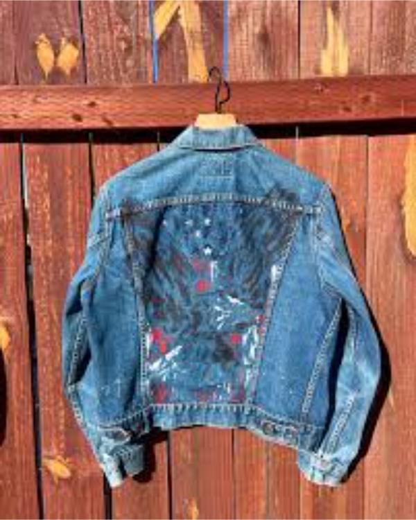 The Today Show 2025 Adam Levine Printed Denim Jacket