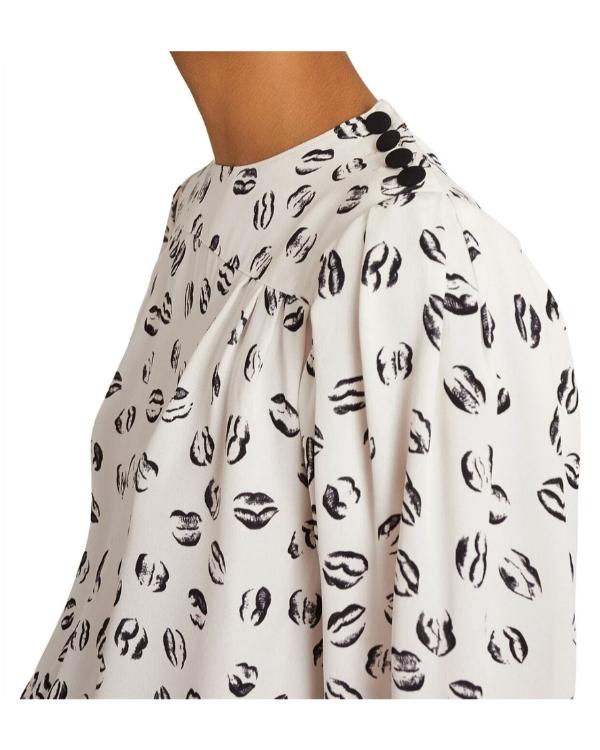 The Today Show 2025 Dylan Dreyer Lips Print Top