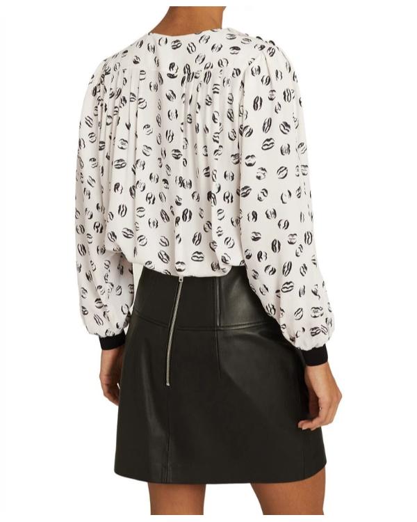 The Today Show 2025 Dylan Dreyer Lips Print Top