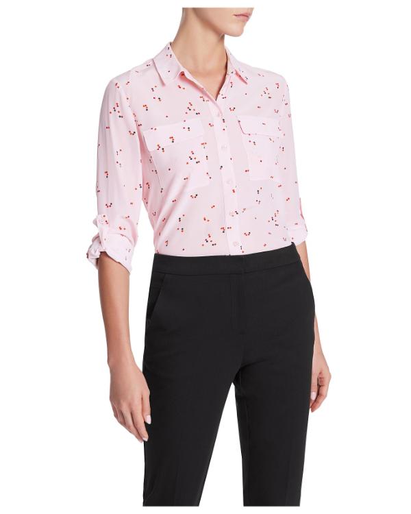 The Today Show 2025 Janis Mackey Frayer Pink Printed Shirt