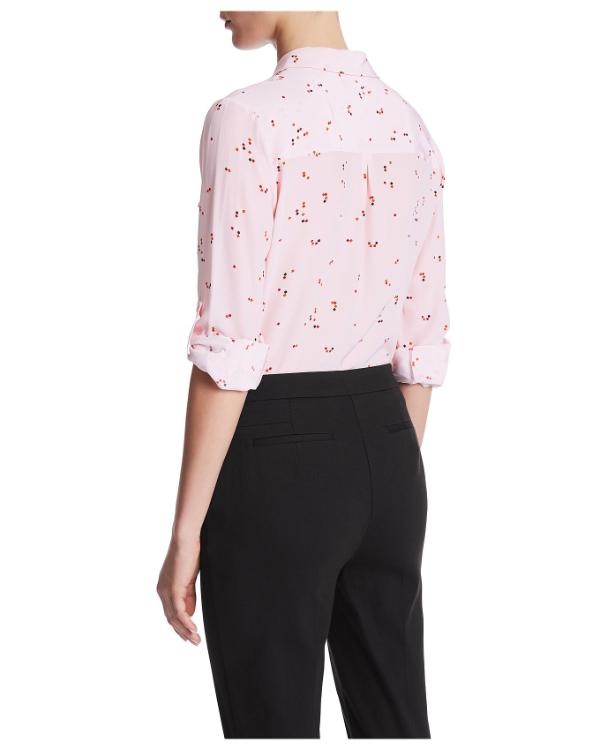 The Today Show 2025 Janis Mackey Frayer Pink Printed Shirt