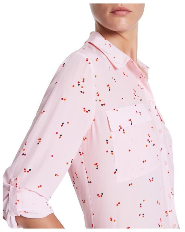 The Today Show 2025 Janis Mackey Frayer Pink Printed Shirt