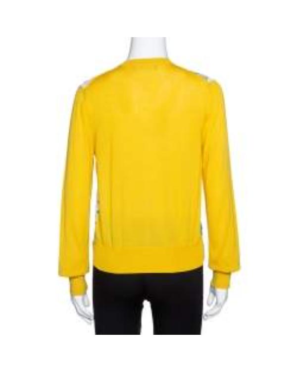 The Today Show 2025 Joy Bauer Yellow Printed Cardigan