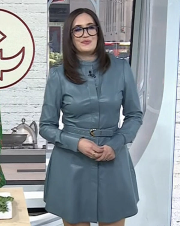 The Today Show 2025 Savannah Sellers Blue Leather Dress
