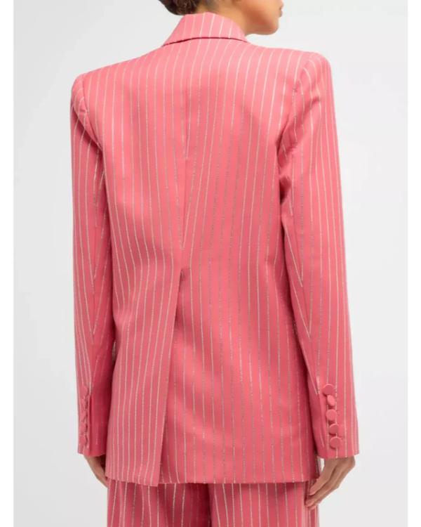 The Today Show 2025 Tisha Campbell Pink Pinstripe Blazer