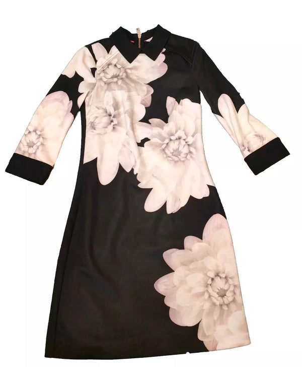 The Today Show 2025 Vicky Nguyen Black Floral Print Dress