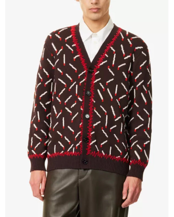 The Tonight Show 2025 Michael B. Jordan Matches Print Cardigan