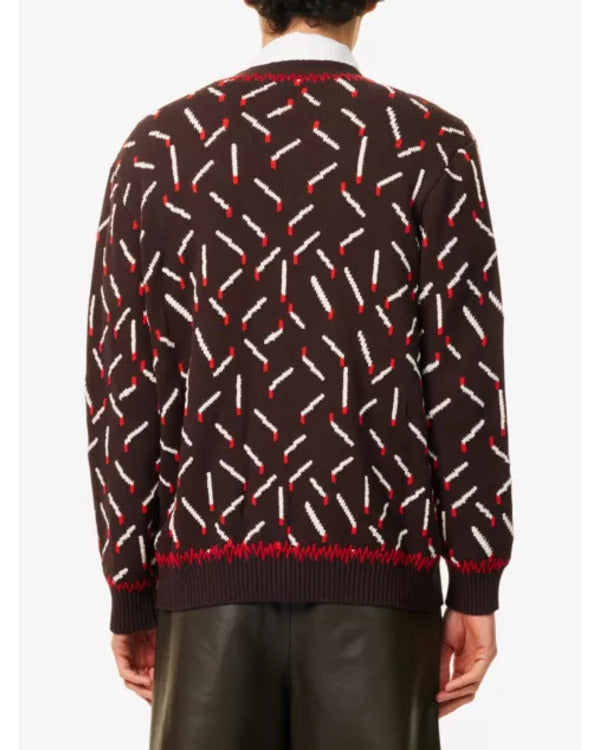 The Tonight Show 2025 Michael B. Jordan Matches Print Cardigan